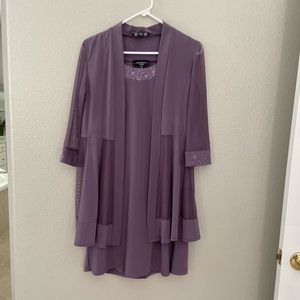 Dress and Jacket Set with Sheer Sleeves